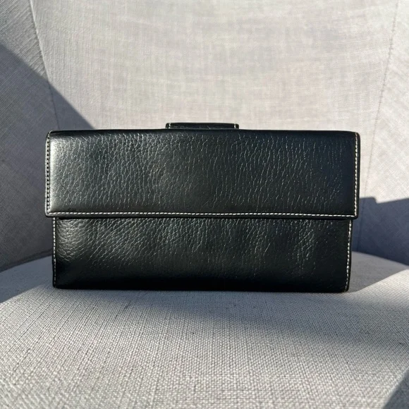 Tiffany & Co. Bi-fold long wallet leather black - Picture 2 of 7